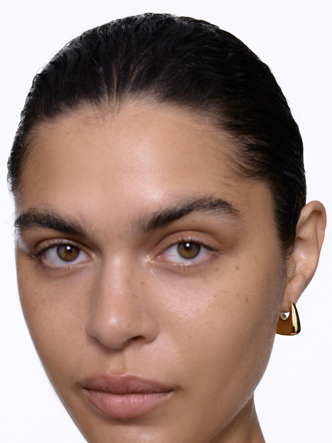 Tote ørering, medium - forgyldt